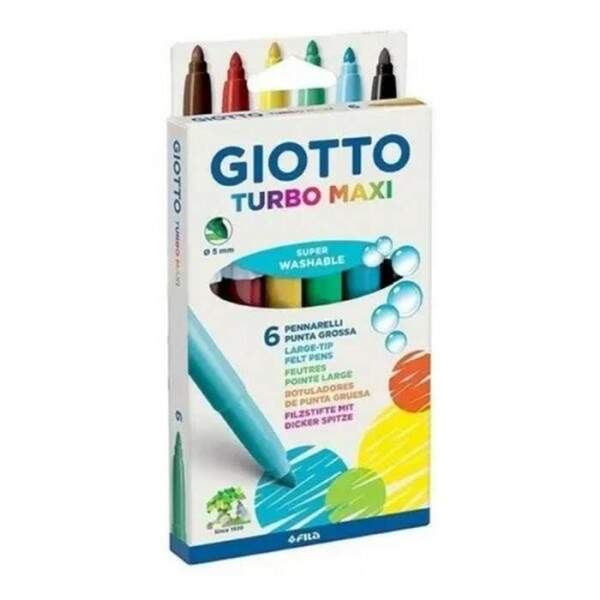 Hidrocor Giotto Turbo Maxi 6 Cores