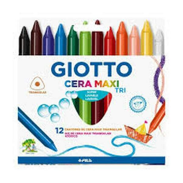 Giz de Cera Giotto Maxi Tri 12 Cores