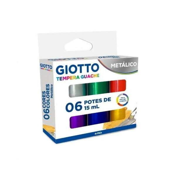 Guache Giotto 6 Cores Metlicas