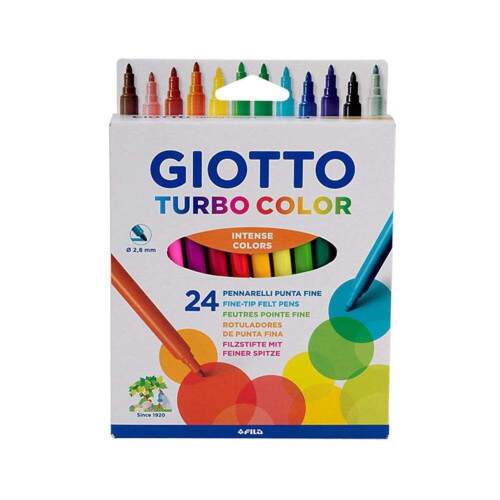 Giotto - Caneta Hidrocor Giotto Turbo Color Estojo 24 Cores