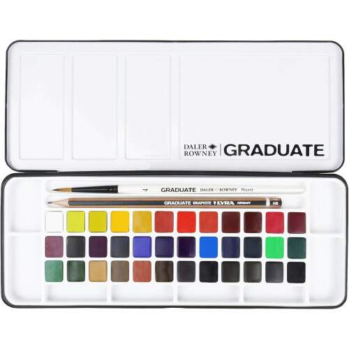 Daler Rowney - Aquarela Pastilha Daler Rowney Graduate 36 Cores