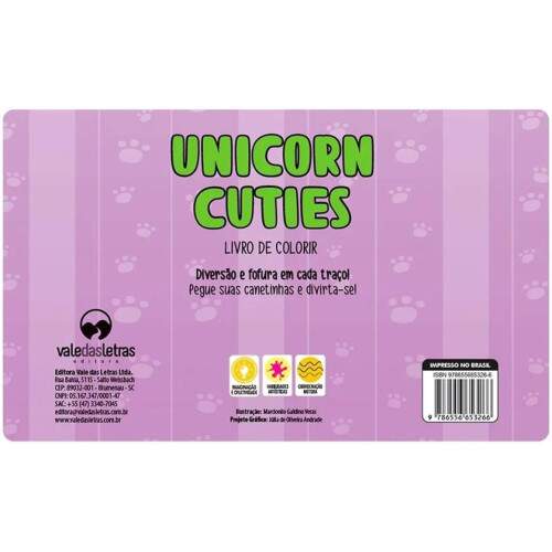 PAE Editora - Livro de Colorir Unicornio Cuties Vale das Letras