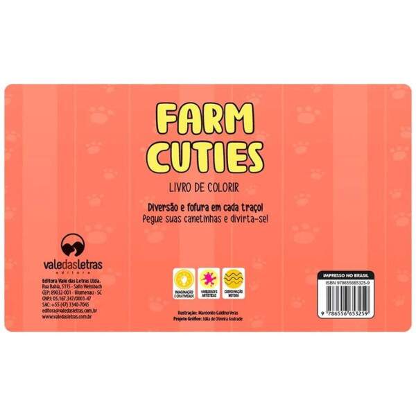 Vale das Letras - Livro De Colorir Farm Cuties Vale das Letras
