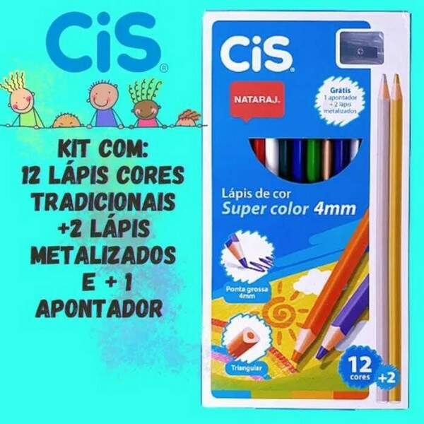 Cis - Lpis de Cor Cis Super Color 12 Cores