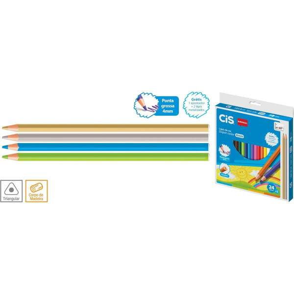 Cis - Lpis de Cor Cis Super Color 24 Cores