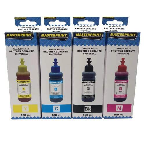 BRW - Kit Refil Bulk Ink BRW p/ Epson 100 ml x 4 cores