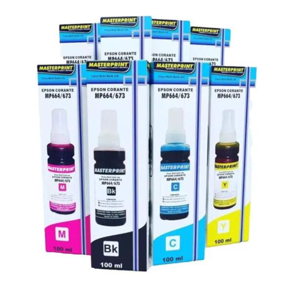 BRW - Kit Refil Bulk Ink BRW p/ Epson 100 ml x 4 cores
