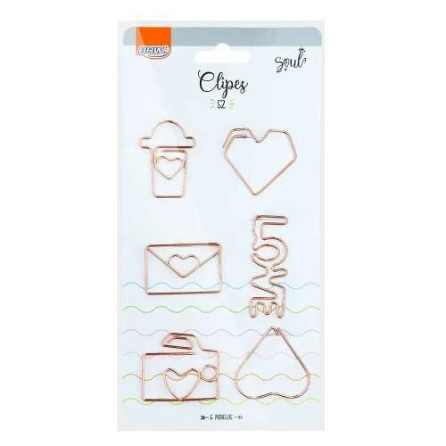BRW - Clips BRW Rose Gold c/6