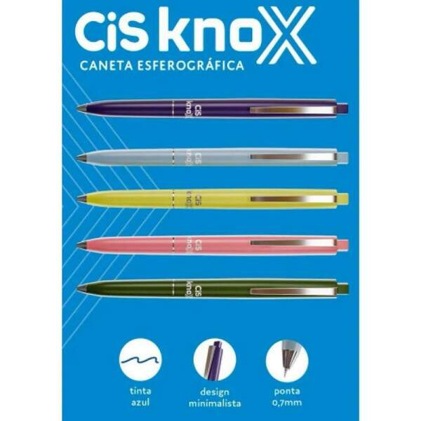 Cis - Caneta Cis Knox Retratil 0.7 mm Amarela