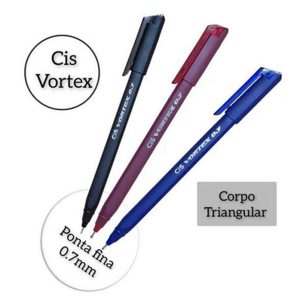 Cis - Caneta Cis Vortex 0.7 mm Vermelha