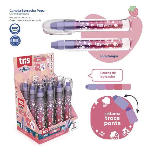 Tris - Caneta Borracha Tris Holic Popz