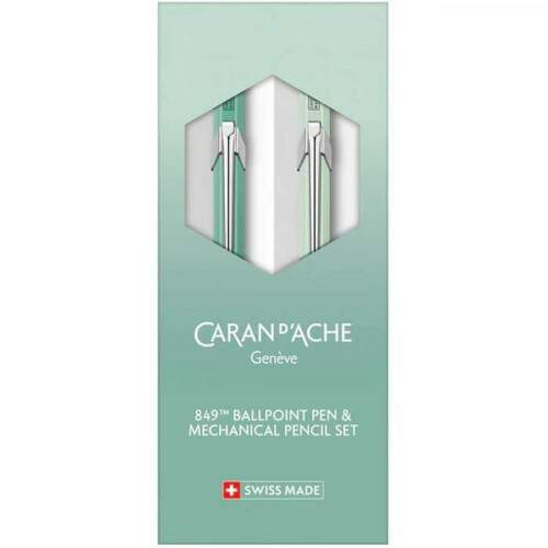 Caran dAche - Kit Caneta + Lapiseira Caran dAche Misty Forest