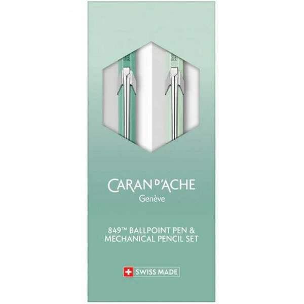 Caran dAche - Kit Caneta + Lapiseira Caran dAche Misty Forest