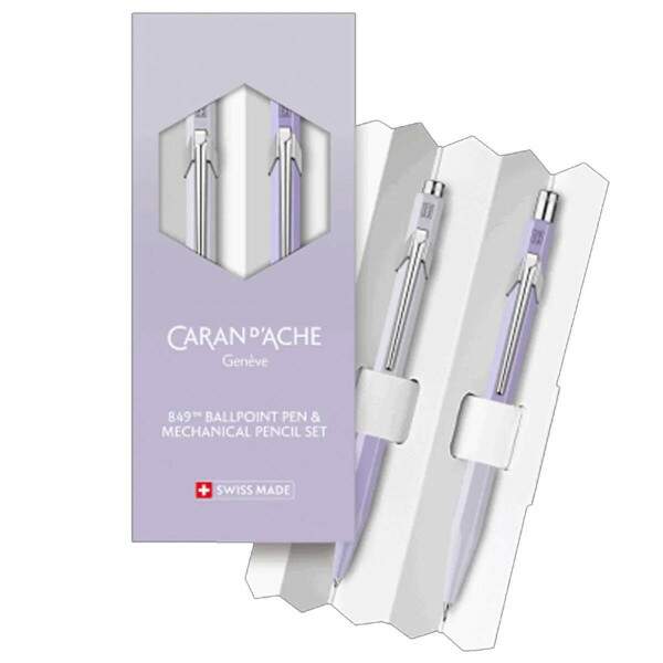 Caran dAche - Kit Caneta + Lapiseira Caran dAche Blooming Lavender