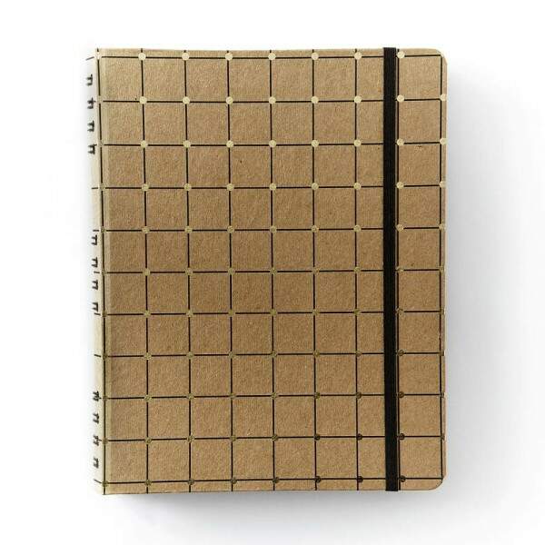 Cicero - Caderno Organizador Duo Cicero Kraft Linha E Ponto Pautado Pontado