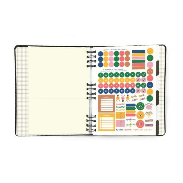 Cicero - Caderno Organizador Duo Cicero Kraft Linha E Ponto Pautado Pontado