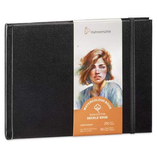 Hahnemuhle - Caderno Hahnemuhle Watercolour Deckle Edge 250g 10,3 x 15,3cm 30 Fls