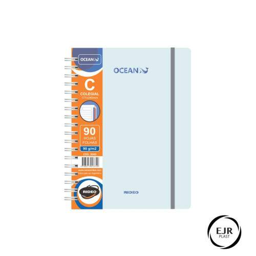 Rideo - Caderno Colegial Rideo 90 fls 3 Mat Ocean