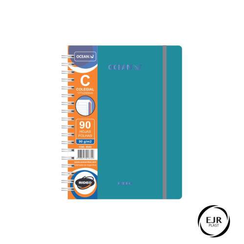 Rideo - Caderno Colegial Rideo 90 fls 3 Mat Ocean