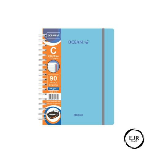 Rideo - Caderno Colegial Rideo 90 fls 3 Mat Ocean