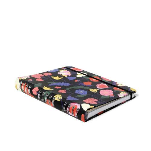 Caderno Ccero Organizador Doce Florada Pautado & Pontado 17x24 Preto
