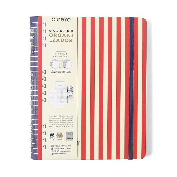 Caderno Ccero Organizador Praia Pautado & Pontado 17x24 Sol