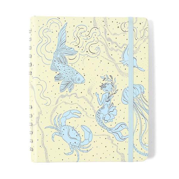 Caderno Ccero Organizador Origens Pautado & Pontado A5 Aqua Off White