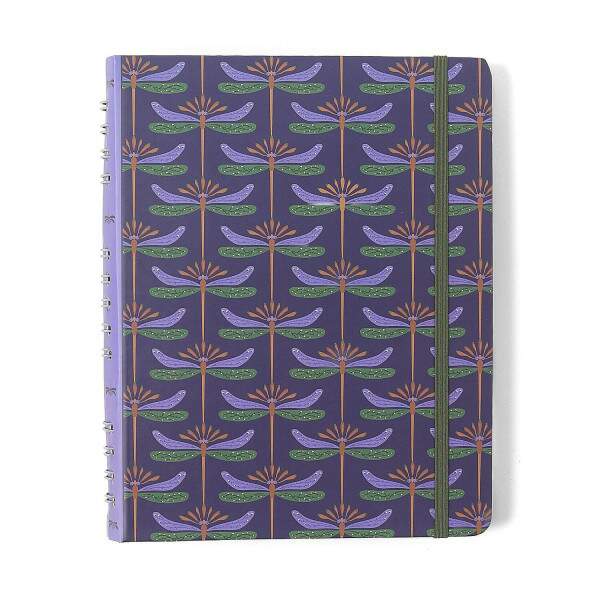 Caderno Ccero Organizador Libelulas Pautado & Pontado 17x24 Azul