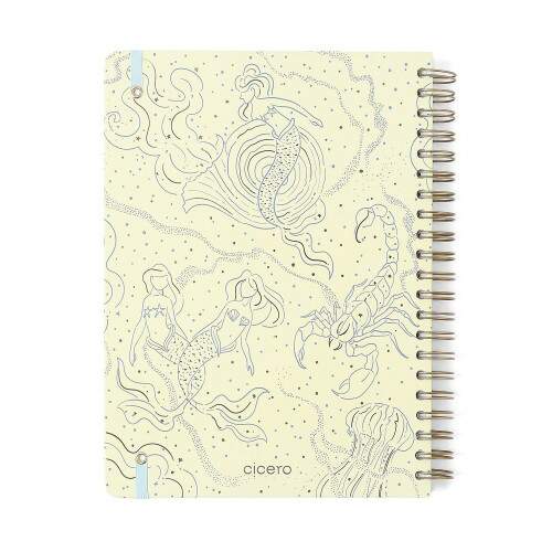 Caderno Ccero Espiral Origens Pautado 20x28 Aqua Traco 160 Fls