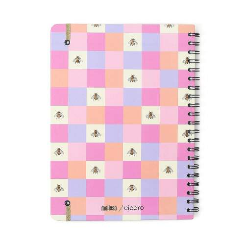 Caderno Ccero Espiral Melissa Pautado 20x28 Casinha Das Abelhas 80 Fls