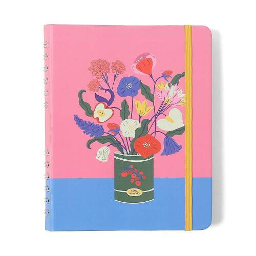 Caderno Ccero Organizador Doce Florada Pautado & Pontado A5 Lata