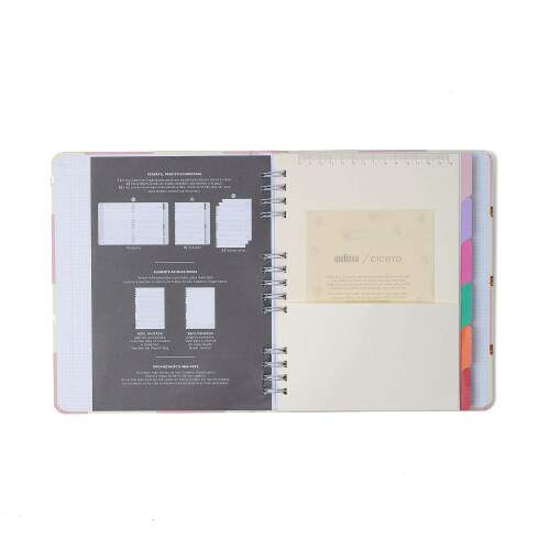 Caderno Ccero Organizador Melissa Pautado & Pontado 17x24 Color Bloomy