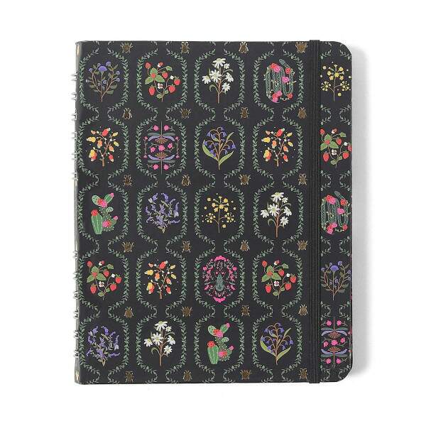 Caderno Ccero Organizador Jardim Pautado & Pontado A5 Preto