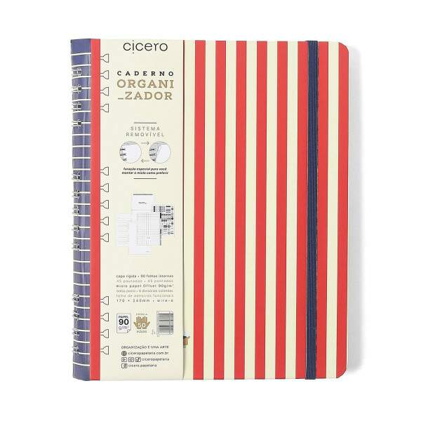 Caderno Ccero Organizador Praia Pautado & Pontado 17x24 Sol