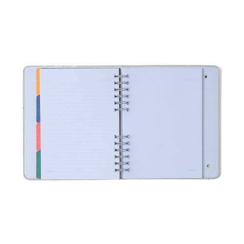 Caderno Ccero Organizador Origens Pautado & Pontado A5 Aqua Off White