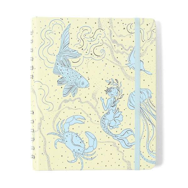 Caderno Ccero Organizador Origens Pautado & Pontado A5 Aqua Off White