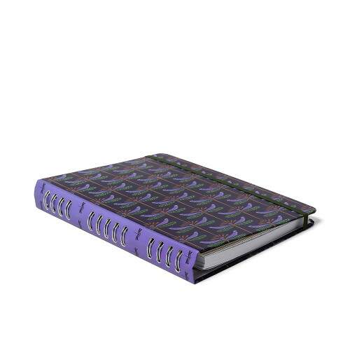 Caderno Ccero Organizador Libelulas Pautado & Pontado 17x24 Azul