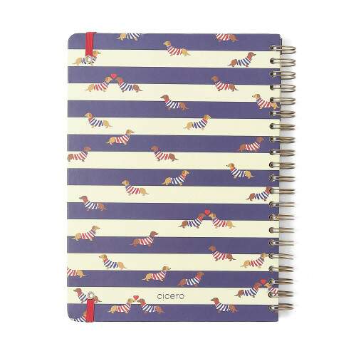 Caderno Ccero Espiral Praia Pautado 20x28 Cachorros 160 Fls