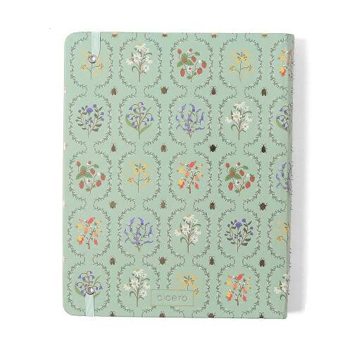 Caderno Ccero Organizador Jardim Pautado & Pontado 17x24 Verde