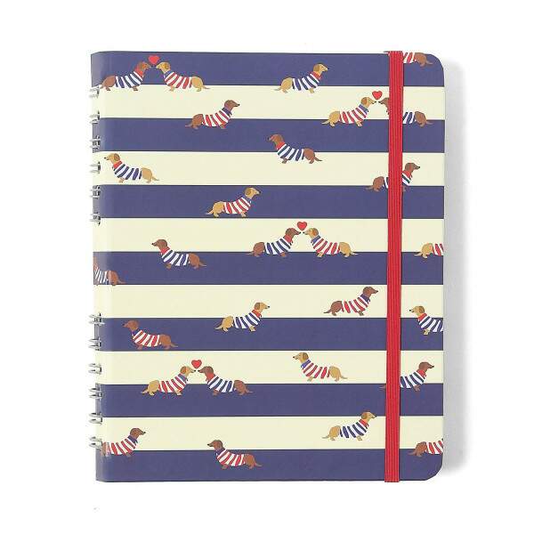 Caderno Ccero Organizador Praia Pautado & Pontado A5 Cachorros