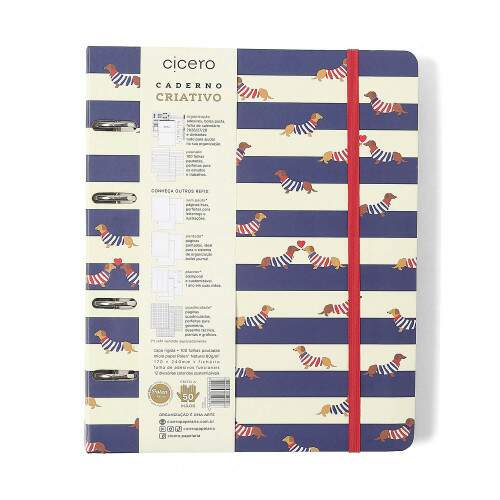 Caderno Argolado Ccero Praia Pautado 17x24 Cachorros