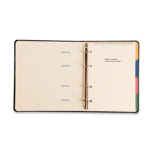 Caderno Argolado Ccero Office Duo Bossa Nova Pautado & Pontado A5 Boemia Caramelo