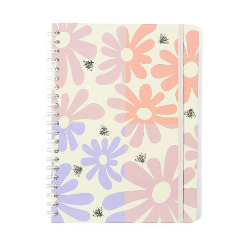 Caderno Ccero Espiral Melissa Pautado 20x28 Block Bloomy 80 Fls
