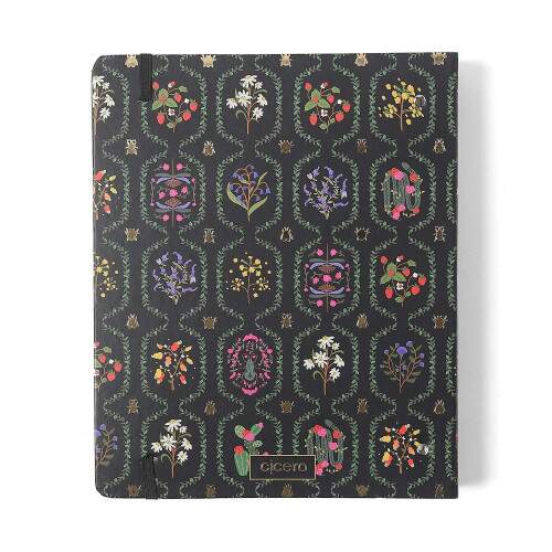 Caderno Argolado Ccero Jardim Pautado 17x24 Preto
