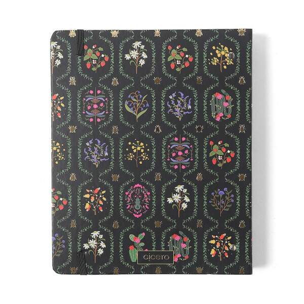 Caderno Argolado Ccero Jardim Pautado 17x24 Preto