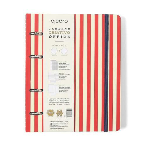 Caderno Argolado Ccero Office Duo Praia Pautado & Pontado A5 Sol