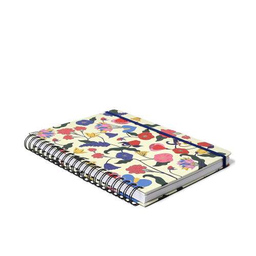 Caderno Ccero Espiral Doce Florada Pautado 20x28 Off White 160 Fls