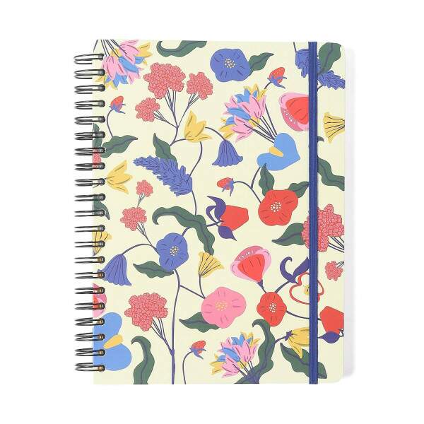 Caderno Ccero Espiral Doce Florada Pautado 20x28 Off White 160 Fls