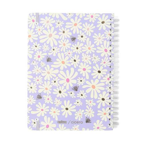 Caderno Ccero Espiral Melissa Pautado 20x28 Mini Bloomy 160 Fls