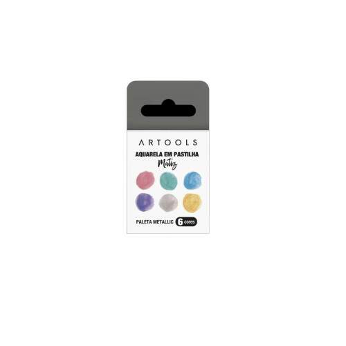 Aquarela Pastilha Artools Matiz Metallic 6 Cores